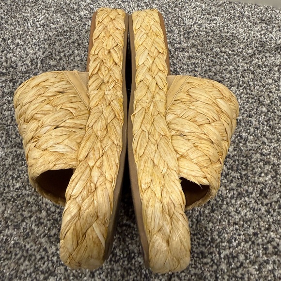 Women's A New Day Casey Braided Raffia Espadrilles Woven Slide Sandals Size 7.5 - Picture 8 of 9